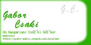 gabor csaki business card